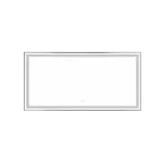 48 in. W x 36 in. H Rectangular Bathroom Mirror with Front and Backlight with Anti-Fog in White