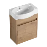 Soft Close Doors Bathroom Vanity With Sink,16 Inch  For Small Bathroom