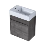 18'' Floating Wall-Mounted Bathroom Vanity with White Resin Sink & Soft-Close Cabinet Door
