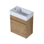 18'' Floating Wall-Mounted Bathroom Vanity with White Resin Sink & Soft-Close Cabinet Door