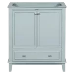 30" Wall Mounted Bathroom Vanity with Sink Combo, Functional Drawer, Solid Wood & MDF Board & Ceramic, Green