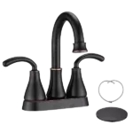 Two Handle Bathroom Sink Faucet with Pop-Up Drain in Oil-Rubbed Bronze